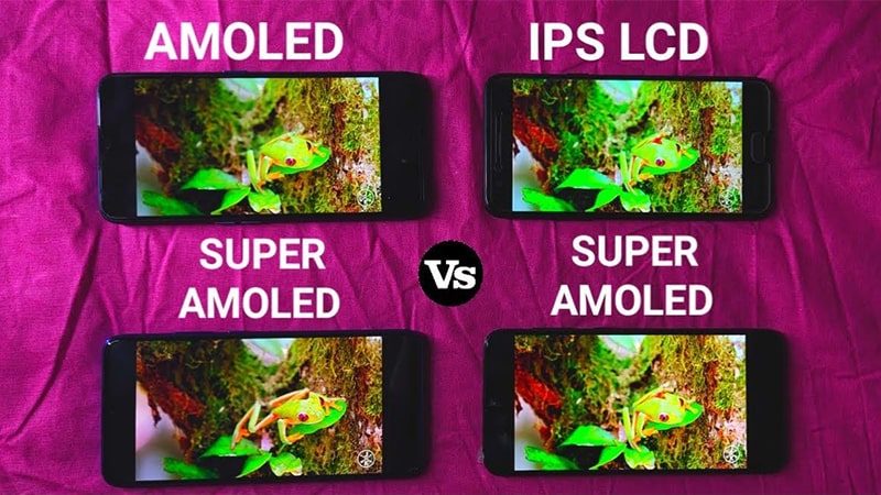 مقایسه صفحه نمایش amoled و ips